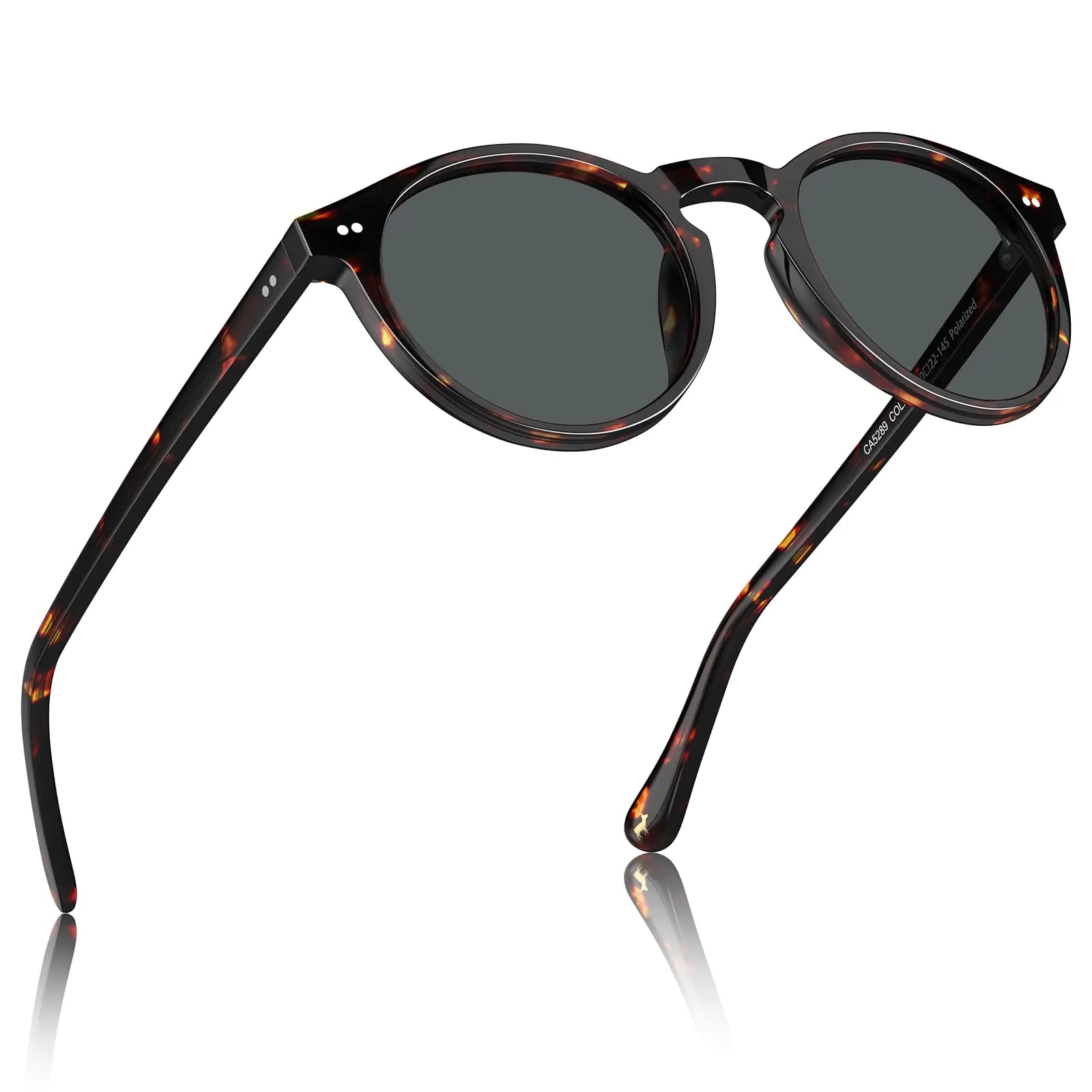 Tortoise Round Polarized Retro Sunglasses